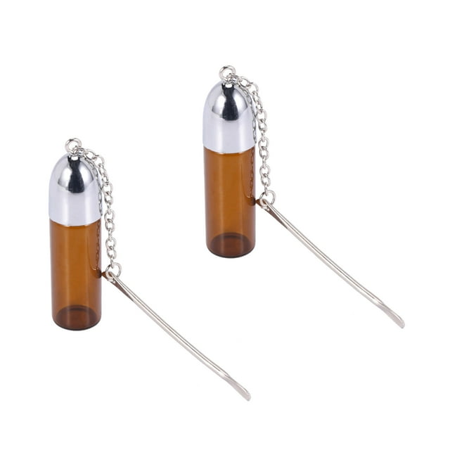 2X Vaso de Rapé VacíO Botella con Cuchara de Metal TORNILLO Tapa Sniffer de Contenedor Nuevo Aleatorio