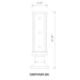 thumbnail image 3 of Z-Lite Glenwood 16" Clear Glass Aluminum Outdoor Mounted Lamp Pier in Black, 3 of 7
