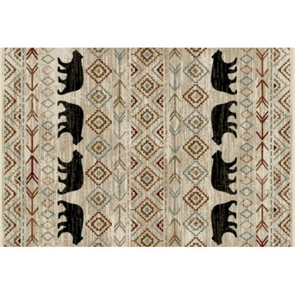 Mayberry Rug CC10511 30X46 30 x 46 in. Cozy Cabin Rustic Quilt Printed Nylon Kitchen Mat & Rug