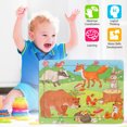 thumbnail image 4 of Rompecabezas para niños pequeños Rompecabezas de madera de dibujos animados Coloridos animales del zoológico Juguetes educativos de aprendizaje Regalo para niños pequeños Niños, Bosque zoológico Muyoka Hogar, 4 of 6