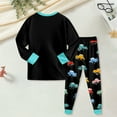 thumbnail image 6 of Rokment Boys Clothes for Toddler Kids Fall Winter Car Vehicle Design 2 Pieces Pajamas Set Elastic Long Sleeve Shirt and Pants Sleepwear Pj Clothing Outfit Black 3T(2-3 Years), 6 of 6