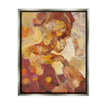 Stupell Industries Celebrate Beauty Abstract Portrait Painting Luster Gray Floating Framed Canvas Print Wall Art, Design by Albena Hristova