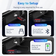Universal Portable Wireless Apple Carplay Android Auto Adapter Dongle In Car
