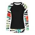 thumbnail image 5 of Women Two Piece Rash Guard Long Sleeve Swimsuits UV UPF 50+ Swim Shirt Bathing Suit with Boyshort Bottom Built in Bra Quick Dry Breathable Swimwear 2026 Summer Beach Vacation Outfits, 5 of 7