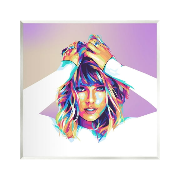 Stupell Industries Modern Taylor Portrait Abstract Painting Unframed Art Print Wall Art, 12 x 12