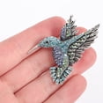 thumbnail image 3 of Broche de colibrí con diamantes de imitación y brillantes para mujer, broche decorativo de pájaro a la moda., 3 of 7