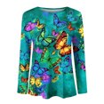 thumbnail image 5 of Blusa con cuello redondo y manga larga suelta a la moda para mujer Fridja bvmnju2248, 5 of 5