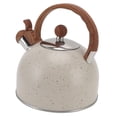 thumbnail image 2 of Bouilloire à sifflet, DEWin Bouilloire à sifflet Théière en acier inoxydable d'une capacité de 2,5 L pour faire bouillir de l'eau(beige), 2 of 14