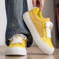 thumbnail image 6 of Men's Light Blue Mesh Breathable Platform Sneakers, Casual Summer Low-Top Shoes, 6 of 10
