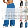 thumbnail image 3 of BXJX Womens Straight-leg Sweatpants, Sports Drawstring Decor Elastic Waist Casual Pants with Pockets Gray Size L, 3 of 6