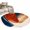 Blue Orange, variant on Round Rugs 3.3Ft, Navy Blue Burnt Orange Round Area Rug Washable Indoor Throw Carpet, Artwork Geometric Retro Soft Non Slip Circle Rug for Laundry Room Patio Home Decor Aesthetic