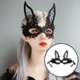 thumbnail image 3 of KAKOWELY Máscara de conejito de media cara para mujer, máscara de conejito para cosplay, máscara de conejito para fiesta, 3 of 5