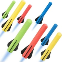 Stomp Rocket Jr Rocket Refills, 8 Multi-Color Rockets - Replacement Rockets for Soft Foam Rocket Launcher for Kids - Fun Backyard & Outdoor Kids Toys Gifts for Boys & Girls - Ages 3 & Up