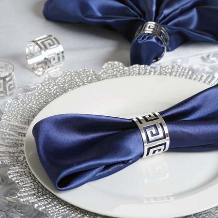 Wedding Ring Napkin Ring Efavormart Alluring Plated Aluminum Napkin Rings for Place Settings Wedding Receptions Dinner or Holiday Parties Gatherings - 4/pk ()