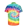 thumbnail image 5 of IYTR Mens Shirts Summer Hawaiian Beach Shirts Casual Comfy Tie-Dye Print Fashion Button Down Turndown Collar Short Sleeve T Shirts Sky Blue XXXL, 5 of 5