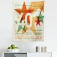 thumbnail image 1 of 40th Birthday Tapestry, Happy Birthday from All over the World in Different Languages Retro Style, Fabric Wall Hanging Decor for Bedroom Living Room Dorm, 5 Sizes, Multicolor, by Ambesonne, 1 of 1