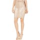 thumbnail image 1 of GUESS Falda Lápiz con Estampado de Serpiente Metálica para Mujer, Beige, XS, 1 of 2