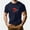 01 Navy, variant on YueHuiYing Men's Graphic Print Casual Short Sleeve Tee - Soft Crew Neck Top for Gym Sports and Daily Comfort