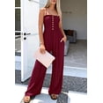 thumbnail image 3 of PRETTYGARDEN Jumpsuits for Women Dressy Summer Sleeveless Travel One Piece Outfits Spring Casual Wide Leg Pants Rompers, 3 of 7