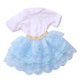 thumbnail image 5 of Vestido de muñeca estadounidense El vestido del remiendo de la muñeca de la muchacha de la manera para la muñeca americana de 18 pulgadas se viste azul Magideal Vestido de muñeca estadounidense, 5 of 5
