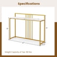 thumbnail image 4 of Giantex Table d'Appoint Étroite pour Canapé, Table Console Minimaliste avec Cadre en Métal, Table Gain de Place pour Salon, Entrée, 4 of 8