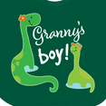 thumbnail image 4 of Inktastic Granny Boy Grandson Dinosaur Boys Baby Bib, 4 of 4