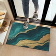 thumbnail image 2 of Teal Marble Gold Line Pattern Door Rugs,Washable Non Slip Door Mats Indoor,Decorative Door Mats,Entry Mat Indoor for Entrance,Bedroom,Kitchen,Bathroom,16"x24", 2 of 6