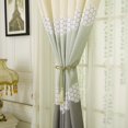 thumbnail image 3 of Cortina Deco Geometry Semi Blackout Home Windows Tulle Sheer Drape (Verde Gris Likrtyny Libre de BPA, 3 of 9