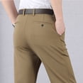 thumbnail image 5 of pxiakgy jeans for men elastic waist casual business color men's pants thin high trousers solid men's pants men casual pants khaki + 3xl, 5 of 9