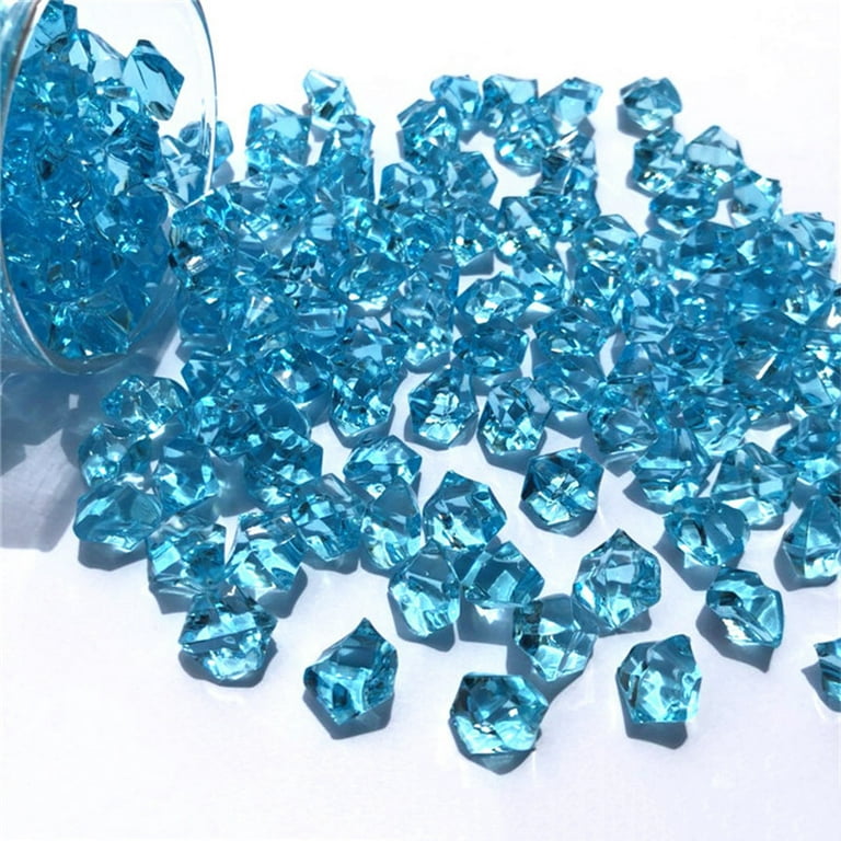  Featuman Blue Crystal Gems Plastic Jewels, 400 Pcs