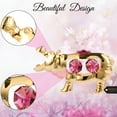 thumbnail image 7 of Matashi 24K Gold Plated Open Mouth Hippo Figurine with Crystal Accents Decorative Tabletop Showpiece – Single Piece, 7 of 7