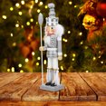 thumbnail image 3 of Christmas Wooden Nutcracker Figure Traditional Xmas Gift Nutcracker Soldier Decor, 3 of 9