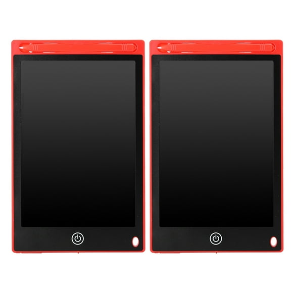 DEWIN 2Pcs 8.5in Electronic Figure LCD Writing Pad Drawing Children Notebook for Family Schoolred