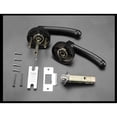 thumbnail image 4 of Right door lever with lock and key, privacy, matte black silent lock, 4 of 5