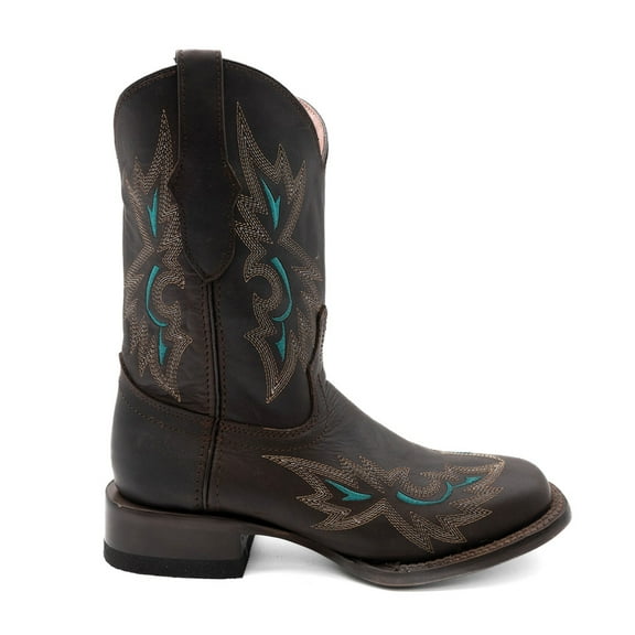 Ferrini Men's Smooth Quill Ostrich Exotic Boot Broad Square Toe - 1029309 8.5 D(M) US