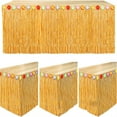 thumbnail image 6 of Party Decorations, Natural Hawaiian Grass Table Skirt, Flower Grass Skirts Tropical Party Favors, Table Skirt for Luau Summer Tropical Indoor Outdoor Parties Decor Accessories, 6 of 7