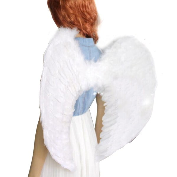 Adult Angel Feather Wings Costume Fairy Cosplay Costume Stage Accessory