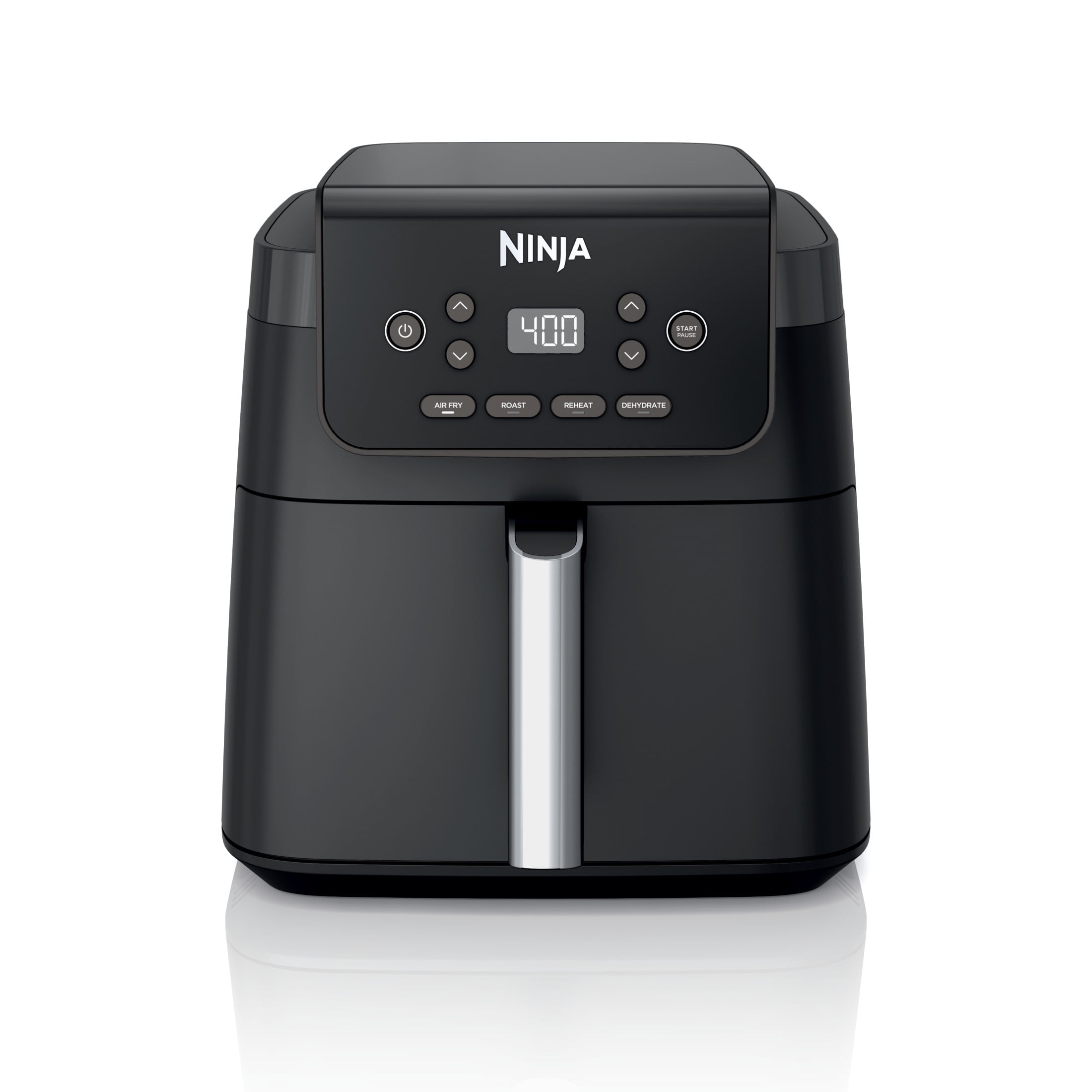 Ninja AF101 4QT Air Fryer Crisps Roasts Reheats Dehydrates High Gloss Black Grey Walmart