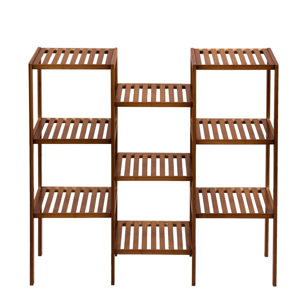 Private Jungle Bamboo High-grade Plant Stand Shelf Flower Pots Holder Display Rack Utility Shelf Bathroom Rack 9-Tier Storage Rack,Dark Brown Private Jungle Bamboo High-grade Plant Stand Shelf Flower Pots Holder Display Rack Utility Shelf Bathroom Rack 9-Tier Storage Rack,Dark Brown