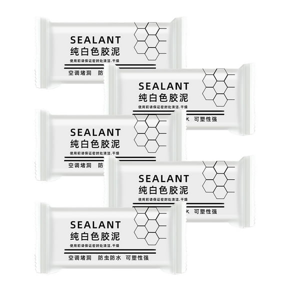 Wall Hole Repair Mud Sealant - White Flexible Putty for Air Conditioner Ducts, Cracks & Gaps - Quick Drying Waterproof Filler - 20g Rubber-Based Multipurpose Mending Compound for Home Repairs
