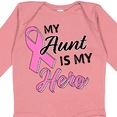 thumbnail image 4 of Inktastic My Aunt is My Hero Breast Cancer Awareness Boys or Girls Long Sleeve Baby Bodysuit, 4 of 5