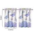 thumbnail image 4 of Vintage Butterflies and Purple Hydrangeas Tier Kitchen Curtains for Bathroom Living Rod Pocket Window Drapes 28"x36" 2 Panels Window Treatment Tiers, 4 of 4