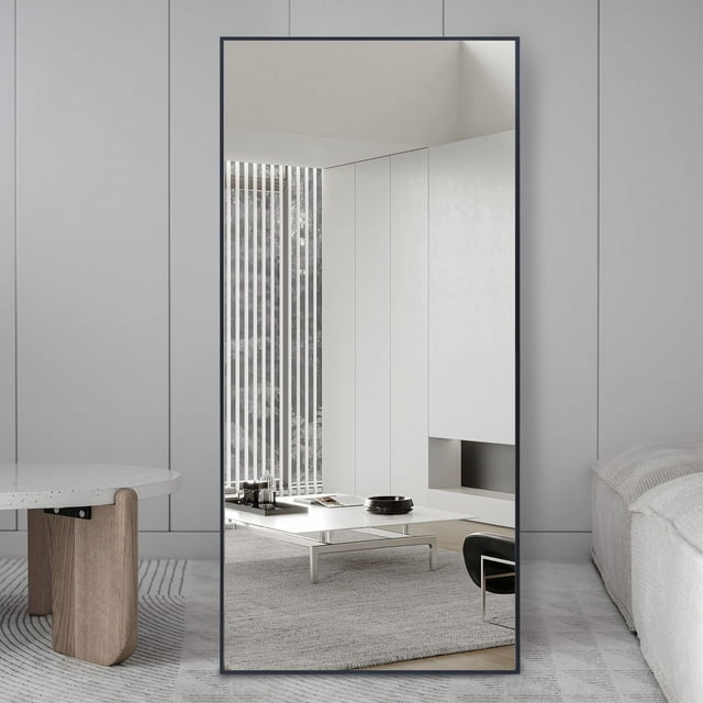 CISTEROMAN Full Length Floor Black Mirror 65"x24" Wall Mirror Large Body Mirror Standing Mirror