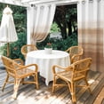 thumbnail image 2 of Brown White Ombre Outdoor Curtains for Patio Waterproof,Windproof Privacy Curtains with Weighted Bottom,Vintage Farmhouse Abstract Striped Outside Drapes for Picnic Garage Yard Cabana 54"x95" 2 Panel, 2 of 8