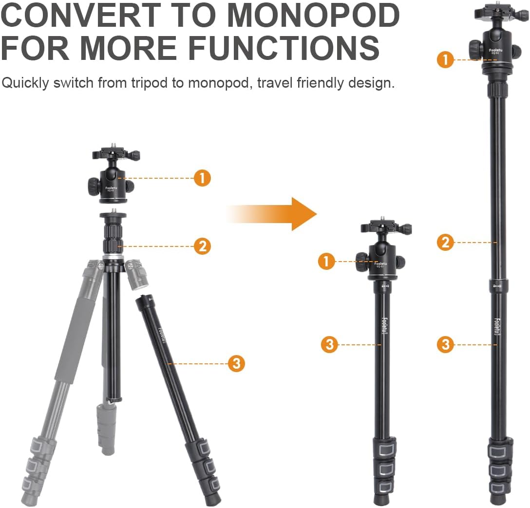 Shooting Tripod Hunting Shooting Stick Gun Rifle Rest with Shooting Saddle Clamp and 360° Rotate Ball Head, Height Adjustable 25"- 75" Shooting Stick Tripod Aluminum Alloy