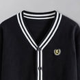 thumbnail image 4 of Gibobby Sweater Little Girls Boys Cardigan Sweater 0-12 Months 2t 3t 4t Toddler Cute Bow Front Long Sleeve Knit Print Sweater Tops(13-15 Years,Black), 4 of 5