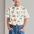 thumbnail image 2 of COM1950s Robe à Manches Courtes, Chemise Tendance pour Enfant T-Shirt Imprimé Col Rond Confortable Ample T-Shirt Blouse à Manches Courtes Hauts Décontractés, 2 of 9