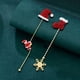 thumbnail image 5 of Naiovety 1 par de pendientes largos de Navidad, pendientes colgantes de Papá Noel, joyería colgante para fiesta, accesorio de vestir Kits de decoración para fiestas Tipo 2, 5 of 6