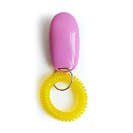 Quality 1 pcs Cute Mini with Wrist Strap Animal Training Dog Whistle Dog Toy Puppy Training Accessories Dog Clicker PINK