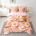 thumbnail image 2 of Homewish Girls Western Cowgirl Boots Hats 7-Piece Twin Bedding Set - Floral Daisy, 2 of 8